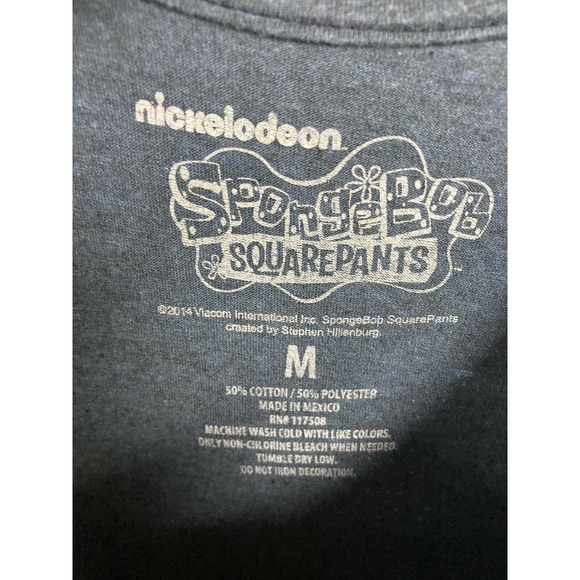 Spongebob Squarepants Nickelodeon Geeky Nerdy Geek Nerd Graphic T-Shirt Medium - Picture 4 of 4